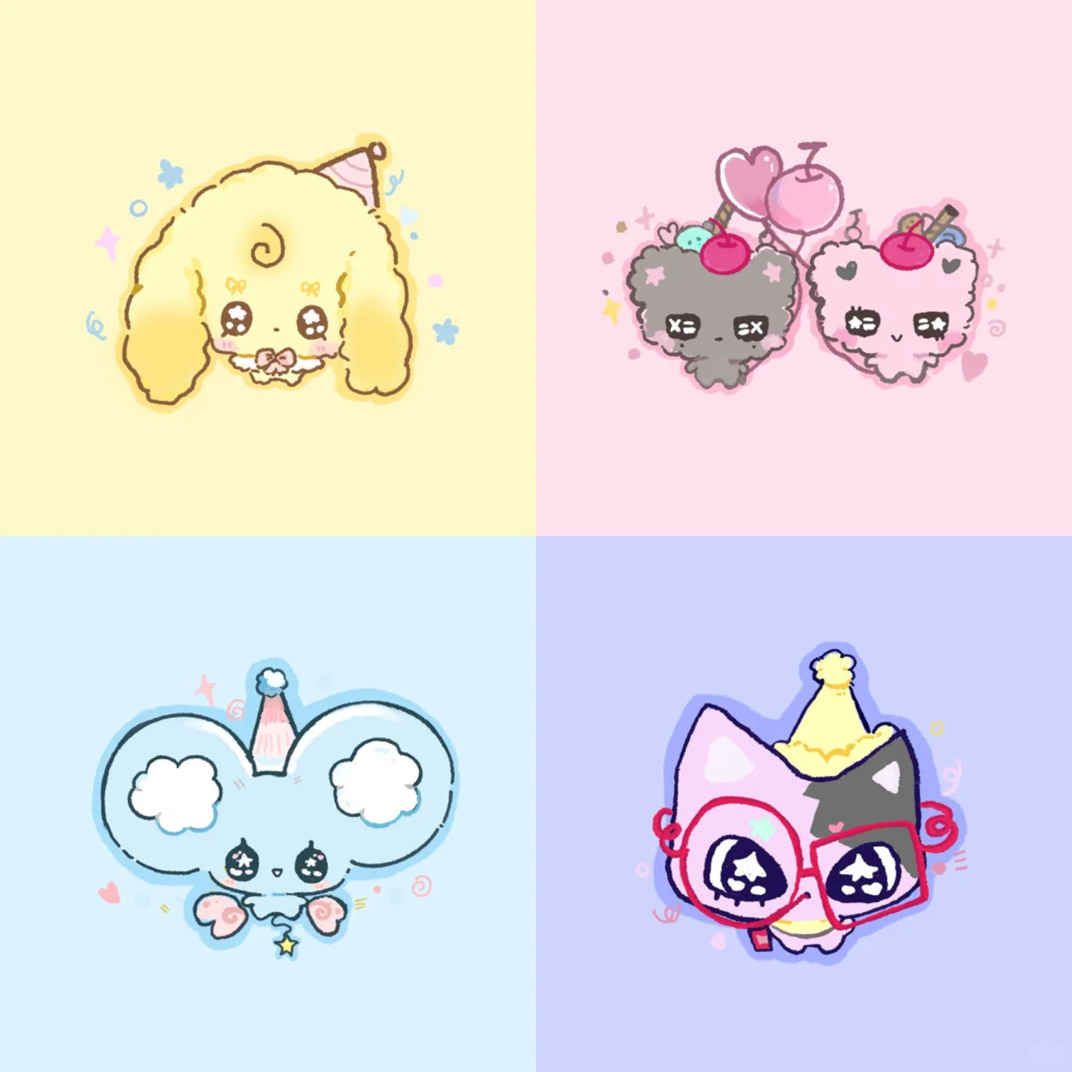 NemoZ four-character portrait set